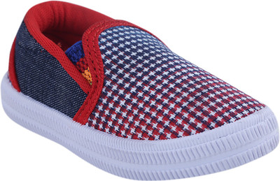 

BUNNIES Boys Slip on Loafers(Red, Blue_red