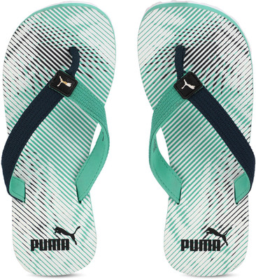 

Puma Boys & Girls Slip On Slipper Flip Flop(Green, Spectra green-peacoat-puma whi