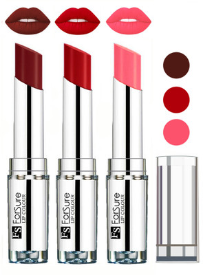 

Forsure Best Collection Velvet Matte Lip Color Combo at Wholesale Rate(Wine,Sweet Red,Peach, 12 g)