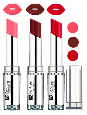 

Forsure Best Collection Velvet Matte Lip Color Combo at Wholesale Rate(Peach,Wine,Ruby Red, 12 g)