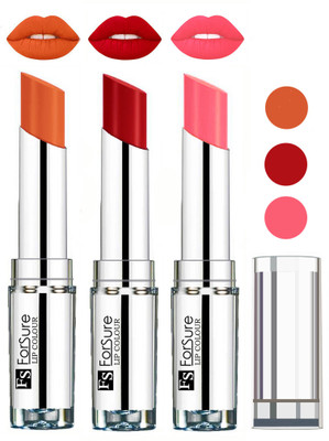 

Forsure Best Collection Velvet Matte Lip Color Combo at Wholesale Rate(Nude,Sweet Red,Peach, 12 g)