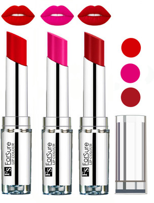 

Forsure Best Collection Velvet Matte Lip Color Combo at Wholesale Rate(Romantic Red,Rose Pink,Sweet Red, 12 g)