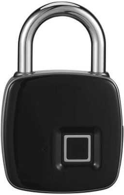 

Active Pixel Smart Fingerprint Portable Waterproof padlock keyless lock Padlock(Black)