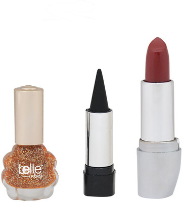 

Belle PACK OF 1 NAIL PAINT ,1 LIPSTICK AND 1 KAJAL(Pack of 3)