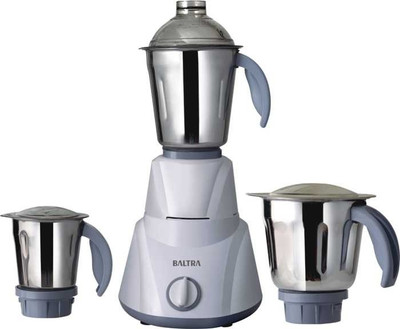 Baltra BMG-122 550 Mixer Grinder(White, 3 Jars)