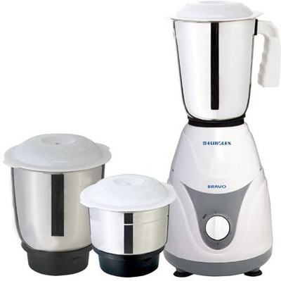 Eurolex Mixer Grinder 500 Watt 3 Jar 500 Juicer Mixer Grinder(White, 3 Jars)