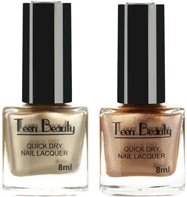 

Teen Beauty Golden Delight - Combo (Pack of 2) Metallic Nail Enamels 101, 104(Pack of 2)