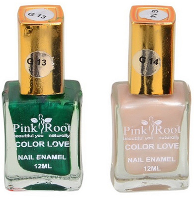 

Pink Root GLOSSY NAIL PAINTS G-NO.13-14 MULTI(Pack of 2)