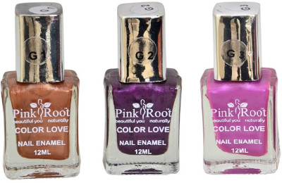 

Pink Root GLOSSY NAIL PAINTS G-NO.1-2-3 MULTI(Pack of 3)
