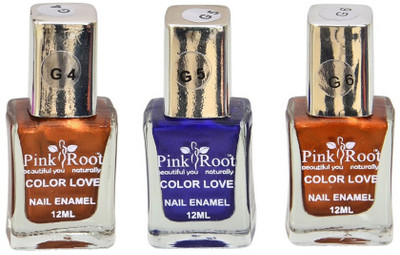 

Pink Root GLOSSY NAIL PAINTS G-NO.4-5-6 MULTI(Pack of 3)