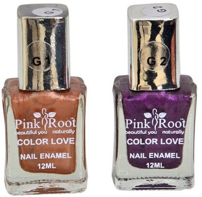 

Pink Root GLOSSY NAIL PAINTS G-NO.1-2 MULTI(Pack of 2)