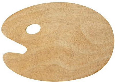 53 Arts Wood 0 Paint Wells Palettes(Set of 1, Brown)