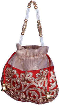 

Mahadev Exports Red Potli with handle Potli(Red)