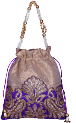 

Mahadev Exports Purple Potli with handle Potli(Purple)