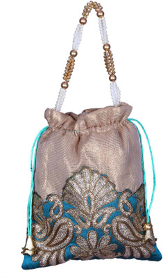 

Mahadev Exports Blue Potli with handle Potli(Blue)