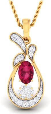 Punjab Jewellers and Sons NA 18kt Diamond, Ruby Yellow Gold Pendant