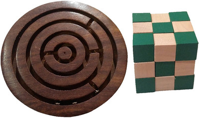 

Khadi Eco Basket Buy 1 Wooden Big Ball Maze Game & Get 1 Cube Free(2 Pieces)