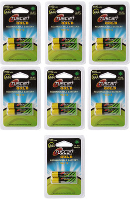 

Tuscan GOLD AAA 1100mAh 7 Pack (14Pcs) Rechargeable Ni-MH Battery