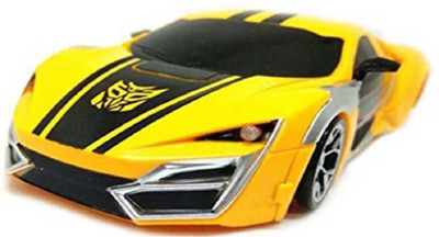 

ExaltedCollection Remote Control Wall Climber One-Key Transform R/C Deformation robot car (yellow)(Yellow)