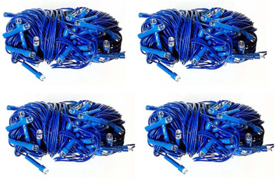 EmmEmm 35 LEDs 9.14 m Blue Steady String Rice Lights(Pack of 4)