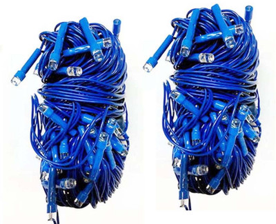 EmmEmm 35 LEDs 9.14 m Blue Steady String Rice Lights(Pack of 2)