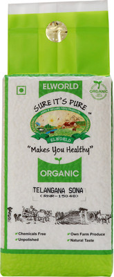 

ELWORLD Organic Telangana (RNR-15048) Sona Masoori Rice (Medium Grain)(10 kg)