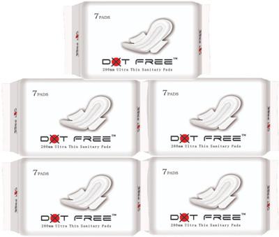 

dot free Ultra thin sanitary pad 280mm Sanitary Pad(Pack of 5)