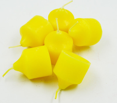 

ME&YOU Decorative Designer Scented Candles for Diwali, Designer candles for Diwali Decorating Items, Yellow Color Diwali Candle IZ18ScentedCandlesPack6Simple-Yellow-007(50 g)