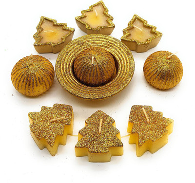 

Danadipa Wedding Collection 9 Candles with Beautigul Golden Stand.(90 g)