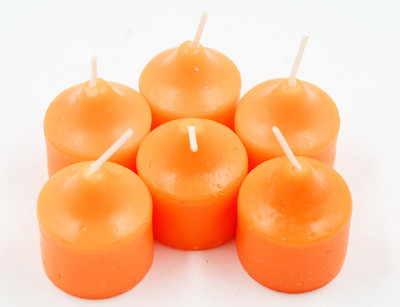 

ME&YOU Decorative Designer Scented Candles for Diwali, Designer candles for Diwali Decorating Items, Orange Color Diwali Diya IZ18ScentedCandlesPack6Simple-Orange-007(50 g)
