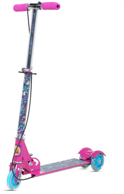 

Baybee Drogo Skate Scooter for Kids 2 Wheel Lean to Steer 3 Adjustable Height with Suspension | 7 LED Flashing Light up wheels with 35 Kg Weight Capacity Drogo Scooter(Pink, Multicolor)