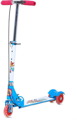 

Baybee Thunder Skate Scooter for Kids 2 Wheel Lean to Steer 3 Adjustable Height with Suspension | 7 LED Flashing Light up wheels with 35 Kg Weight Capacity Thunder Scooter(Multicolor)