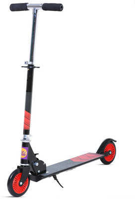 

Baybee Speedster Skate Scooter for Kids 2 Wheel Lean to Steer 3 Adjustable Height with Suspension Rear Brake with 75 Kg Weight Capacity Speedster Scooter(Black, Multicolor)