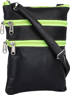 

K London Women Casual Black Genuine Leather Sling Bag