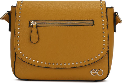 

E2O Women Casual Yellow PU Sling Bag