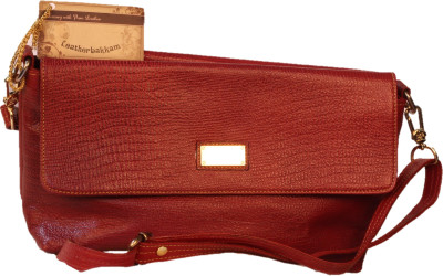 

leatherbakkam Women Evening/Party Red Genuine Leather Sling Bag