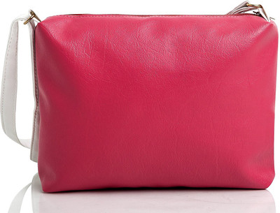 

SALEBOX Women Casual Pink, White PU Sling Bag