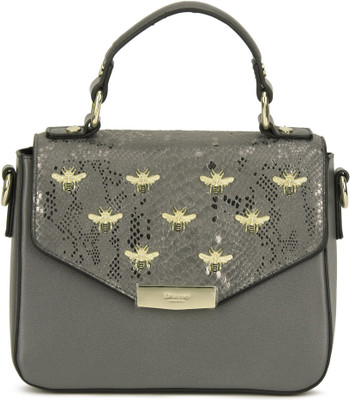 Dune London Women Evening/Party Grey Genuine Leather Sling Bag