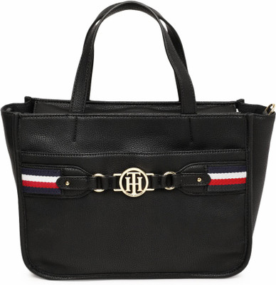 

Tommy Hilfiger Women Casual Black PU Tote