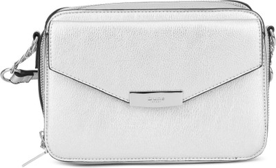

Dune London Women Evening/Party Silver Genuine Leather Sling Bag