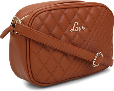 

Lavie Women Casual, Evening/Party Brown PU Sling Bag