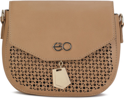 

E2O Women Casual Beige PU Sling Bag