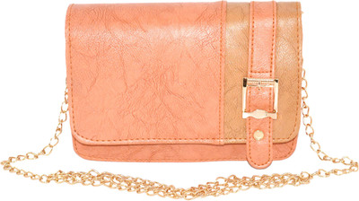 

minaar Women Evening/Party, Casual, Formal Orange Leatherette, PU Sling Bag