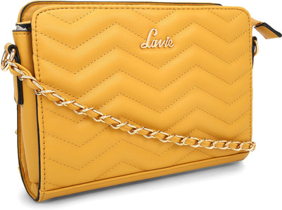 

Lavie Women Casual Yellow PU Sling Bag