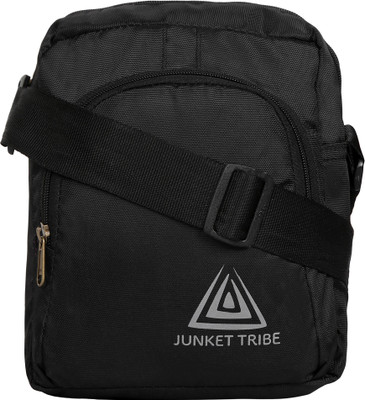 

JUNKET TRIBE Men & Women Casual Black Polyester Sling Bag