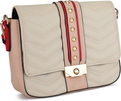 

Accessorize Women Casual Beige PU Sling Bag