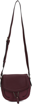 

Accessorize Women Casual Maroon PU Sling Bag