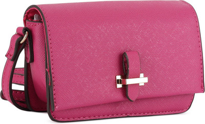 

Accessorize Women Casual Pink PU Sling Bag
