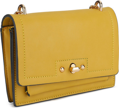 

Accessorize Women Casual Yellow PU Sling Bag