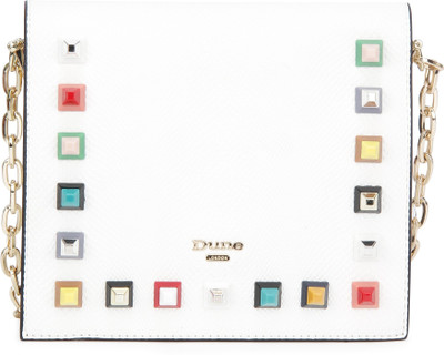 

Dune London Women Evening/Party White Genuine Leather Sling Bag